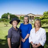 Claire Woods, Laura McCorry, Kim Diver are delighted to be recognised for their work at Hillsborough Castle. Pic Credit: Historic Royal Palaces