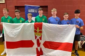 Boys from 4th Newtownabbey and 1st Greenisland at the national table tennis finals.