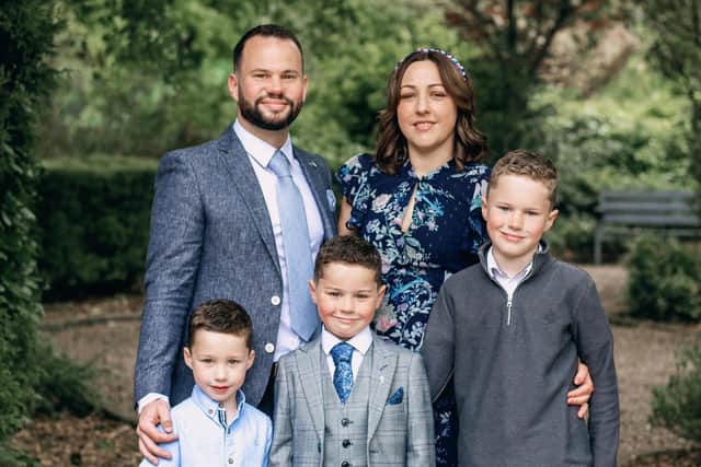 Claire Gallagher and family. Picture: supplied by Diabetes UK