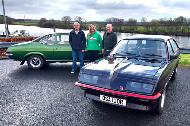 Ken Smyth from UVOCC with NSPCC NI’s Susan Smith and Billy Maxwell from UVOCC. CREDIT NSPCC