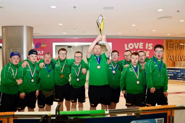 Team Ireland pictured on their return back to Dublin Airport.