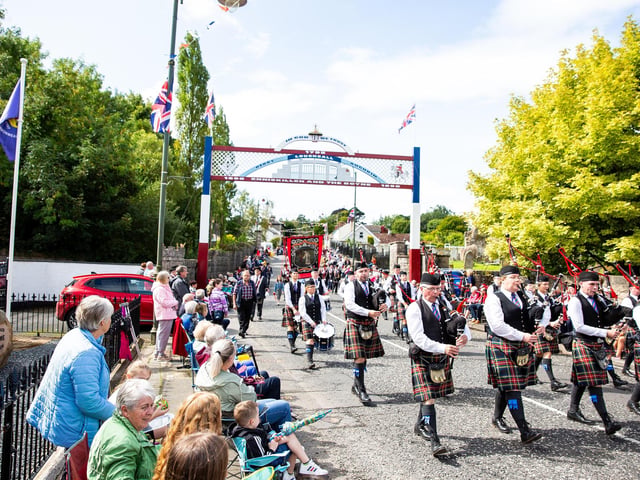 The parade makes its way through Loughgall.