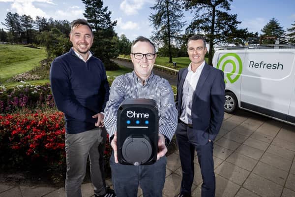 Jack Peel, Finance Director of Refresh NI pictured with Mark Sterritt, British Business Bank’s Direc