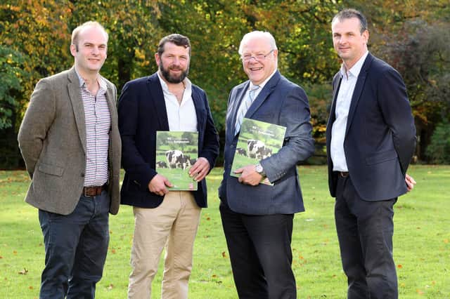 Pictured from left to right: Hugh Harbison from Aghadowey, Ian McClelland from Loughbrickland, Dr Mike Johnston MBE PhD, Chief Executive Dairy Council NI, and Mark Blelock from Aldergrove