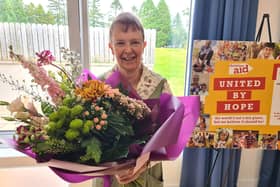 Maura Pringle has been the Christian Aid representative at St Malachy’s Church of Ireland in Hillsborough Parish for almost 40 years, raising £50,000 for the charity’s work. Pic credit: Christian Aid