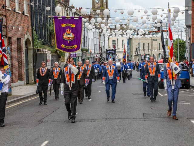 Pride of Ballymacash Flute Band led Lisburn District No 6 on Empire Sunday