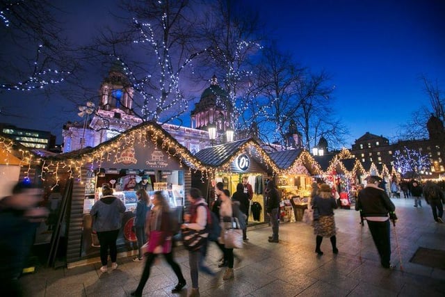 Belfast's most popular Christmas market in the grounds of the City Hall is back for the 18th year in a row to bring Belfast festive fun for people of all ages. If you're a food lover then Belfast Christmas market is the place for you, offering delicious seasonal cuisine and a diverse selection of products for people of all interests.
There is something to offer for everyone, come along with your family and help your children experience magic at Santa's grotto and enjoy a ride in a vintage carousel or an unforgettable view from the helter-skelter.
You cannot miss this exciting experience, the market will be open from November 18 until December 22. You can attend the market Monday to Wednesday from 10am to 8pm, Thursday to Saturday from 10am to 10pm and Sunday from 12pm to 6pm.
For more information visit: belfastcity.gov.uk/christmasmarket