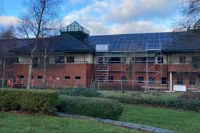 A £1.2m solar roof installation is underway at Causeway Hospital in Coleraine. Credit Northern Health and Social Care Trust