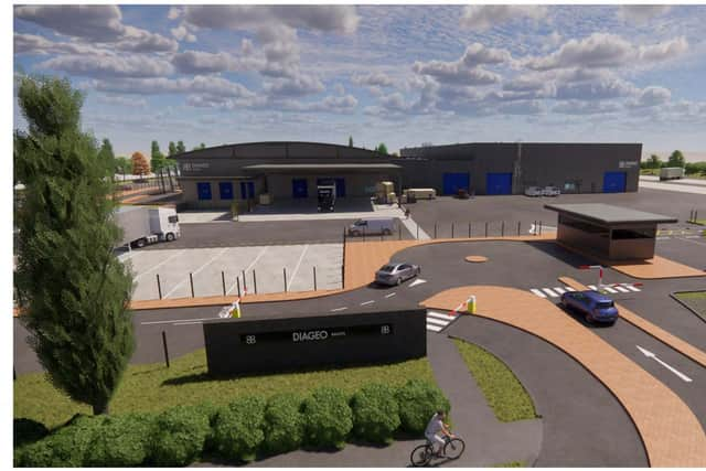 An image of the proposed extension at Diageo Mallusk. Picture: supplied by Antrim and Newtownabbey Borough Council.