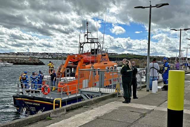 Emergency services at the scene of an incident between Portrush and Portstewart on Saturday afternoon. Picture: Steven McAuley / McAuley Multimedia