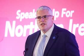 DUP leader Gavin Robinson says it's "high time the Government stopped abdicating responsibility and started standing up for Northern Ireland".  (Photo by Kelvin Boyes /Press Eye)