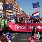 Sir Keir Starmer at an anti-Brexit 'Trust the People' march and rally when he was Shadow Brexit Secretary. Photo: Gareth Fuller/PA Wire