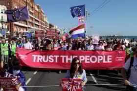 Sir Keir Starmer at an anti-Brexit 'Trust the People' march and rally when he was Shadow Brexit Secretary. Photo: Gareth Fuller/PA Wire