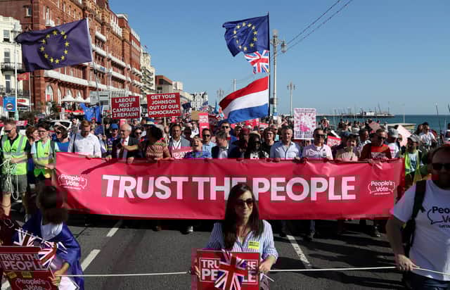 Sir Keir Starmer at an anti-Brexit 'Trust the People' march and rally when he was Shadow Brexit Secretary. Photo: Gareth Fuller/PA Wire