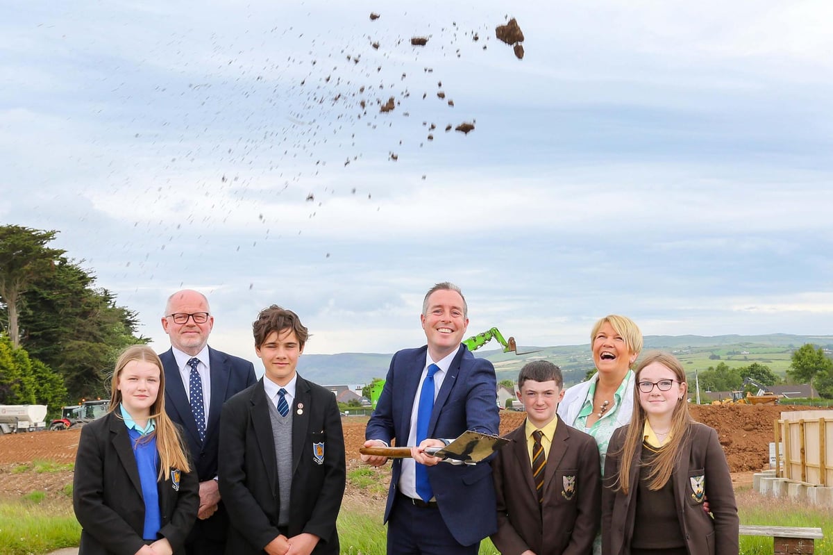 Minister Paul Givan cuts first sod on Ballycastle Shared Education Campus