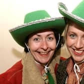 Maeve Metrustry and Eimear Murphy pictured enjoying the St. Patrick's Night Celebrations in St. Patrick's Hall Portrush in 2007
