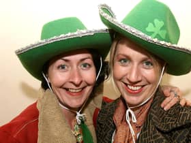 Maeve Metrustry and Eimear Murphy pictured enjoying the St. Patrick's Night Celebrations in St. Patrick's Hall Portrush in 2007
