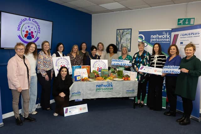 Attendees at the launch of Mid Ulster District Council PEACEPLUS Nourish and Connect Programme. Credit: Supplied