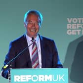 Reform UK leader Nigel Farage speaking in Tonbridge, Kent after Reform made significant gains in English local elections. Photo: PA/PA Wire
