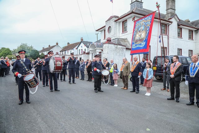 Roses Lane Ends Flute Band accompanied the Lodge. Pic by Norman Briggs, rnbphotographyni