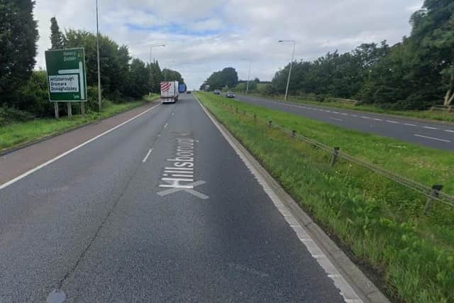 Lisburn and Castlereagh City Council has backed a motion calling for road safety upgrades on the A1 dual carriageway. Pic credit: Google