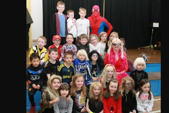 Pupils who took part in the 2010 Whitehead Primary School's talent show