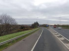 The incident occurred at the Greencastle bend on the M2. (Pic Google).