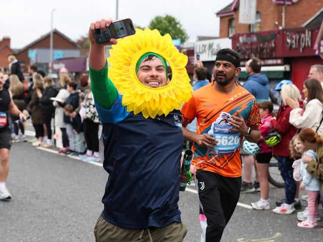 Enjoying being part of the Phoenix Energy Belfast City Marathon.
