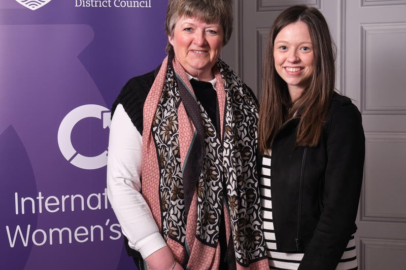 Councillor Frances Burton, left, pictured with another guest at the event in Cookstown.