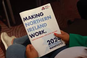The UUP 2024 Election Manifesto contains a pledge to "provide fertility services accessible to all without discrimination", raising questions about how gay male couples could have a legal right to fertility services.  Photo credit should read: Liam McBurney/PA Wire