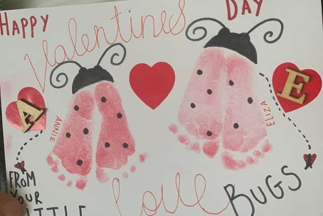 One of the cards created by the staff in the Ulster Hospital Neonatal Unit. Pic credit: SEHSCT
