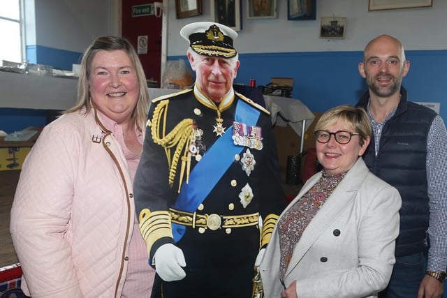 Sandra Hunter, Sharon McKillop and Alistair Kyle  pictured at the Friends of Castlecatt War Memorial Association  Coronation tea party for King Charles
