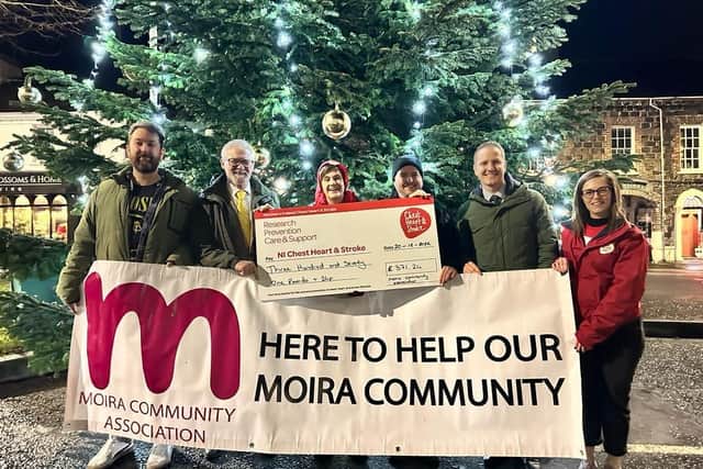 Moira Community Association held a Santa Parade in Moira on Saturday December 10 and raised £371.24 for Northern Ireland Chest Heart and Stroke.