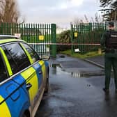 Police at the scene of a sudden death of a man in Lord Lurgan Park in Lurgan on Thursday night (January 12).  Picture: Colm Lenaghan / Pacemaker