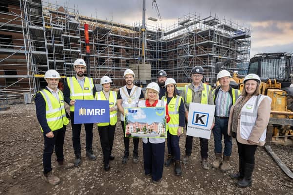 Gary Coyle (MRP) Daniel Laverty (MRP) Brigid O'Donnell (MRP) Cllr Micky Murray (Belfast Lord Mayor), Carol McTaggart (Clanmil), Kieron McGrath (KEM Construction Ltd)Denise Doherty (Clanmil) Eamonn McGrath (KEM Construction Ltd), John Rooney (Clanmil), Jan Sloan (Clanmil). Pic credit: Clanmil Housing