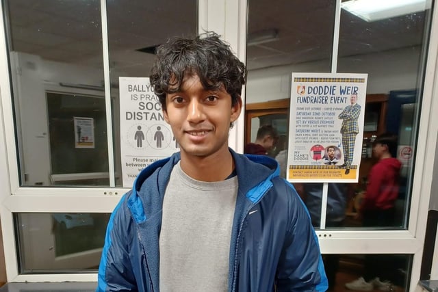 Rohit Christian received an award for his 'outstanding' bowling performance against Muckamore.