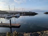 The picturesque harbour in Glenarm