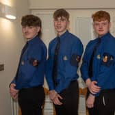 Four Senior Section members of Tartaraghan BB have received their King's Bdges at the company's annual display. The four boys pictured from left are, Jayden Cassells, Jack Benson, Joshua Cardwell and Harrison Martin. PT16-200.