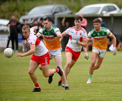 Oisin O'Hare was the lone goalscorer as Carrickcruppen defeated Grange in the last eight. Pic: Brendan Monaghan