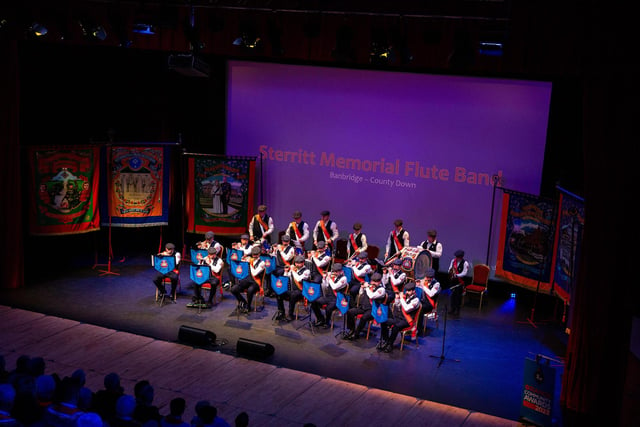 Sterritt Memorial Flute Band entertains the crowd with a selection of tunes. Pic by Graham Baalham-Curry