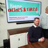 Pictured, from left: Neil Irwin, Philanthropy Manager, Haemochromatosis UK; James Hagan, Founder and Chair of Hagan Homes; and Stephen Bogan, CEO of Belfast advertising agency Genesis. Picture: Kelvin Boyes  / PressEye
