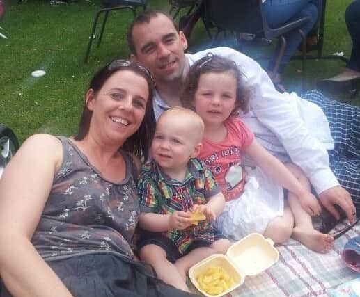 Craigavon family Angela and Frank McCabe with their two children Emma and Michael.