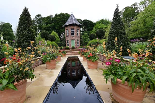 The Platinum Jubilee Clockwork Garden at Antrim Castle Gardens.