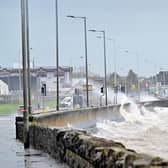 Storm Kathleen arrives in Northern Ireland as strong winds and waves batter Carrickfergus. Picture: Stephen Hamilton  / Press Eye
