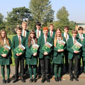 Old Scholars’ Prize winners awarded for outstanding achievement at GCSE level who all gained A* grades in each of their ten or eleven subjects include: Samuel Adams, Bryan Barr, Christopher Burns, Daniel Capper, Sarah Chapman, James Fisher, Matthew Gracey, Michael Grieve, Chrissy Hopkins, Ellie Luke, Harry Moore and Poppy Richardson. Not pictured: Nicholas Cheung.