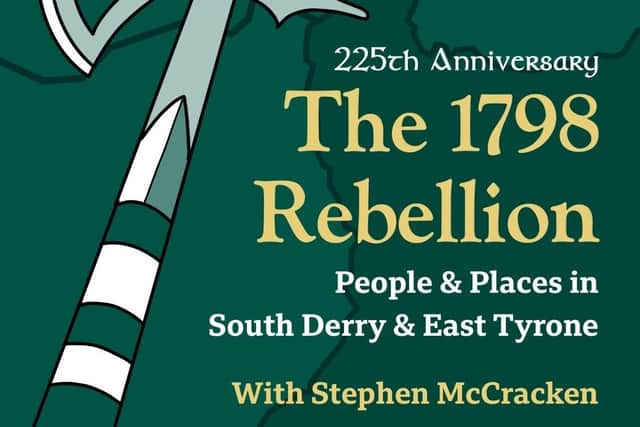 A talk by Historian and United Irishmen expert Stephen McCracken will be held on Wednesday September 27 at 8pm in Loup GAC Clubhouse. Credit: Contributed