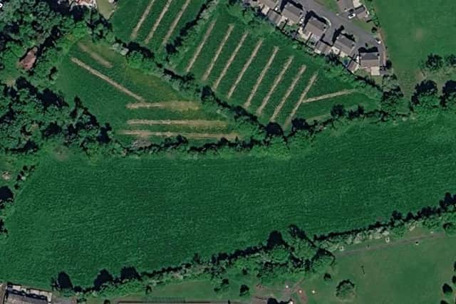 The proposed site, next to Moody Park in Scarva, for a new housing development. Credit: Google
