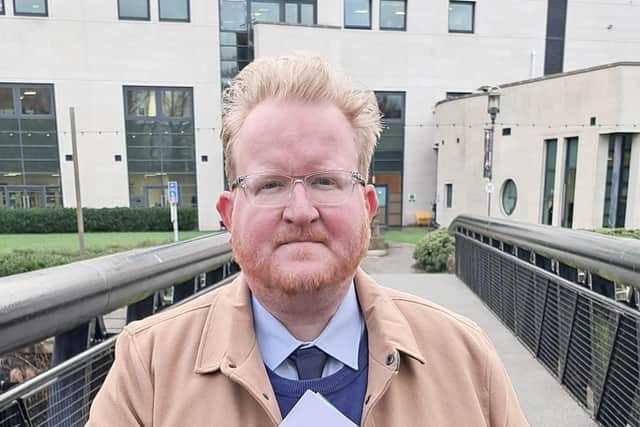 Lisburn North councillor Gary Hynds calls for the council to live stream all meetings. Pic credit LDRS
