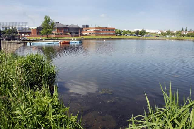 Craigavon Lakes and Civic Centre. INPT24-300.