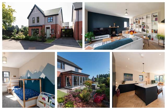 The modern detached family home is situated in a quiet and highly regarded new development in Jordanstown.  Photo: McMillan McClure